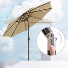 Outdoor Patio Umbrella, 2-Way Tilt, UPF 50+, 7.5/9 ft.