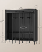 Portable Wardrobe Closet with Cover – Hanging Rails and Shelves – Available in 3 Sizes