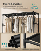 Portable Wardrobe Closet with Cover – Hanging Rails and Shelves – Available in 3 Sizes