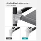 Portable wardrobe closet – hanging space and shelves – steel frame – 4 side pockets