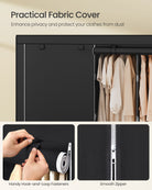 Portable wardrobe closet – hanging space and shelves – steel frame – 4 side pockets