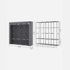 Portable wardrobe closet – hanging space and shelves – steel frame – 4 side pockets
