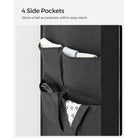 Portable wardrobe closet – hanging space and shelves – steel frame – 4 side pockets