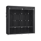 Portable wardrobe closet – hanging space and shelves – steel frame – 4 side pockets