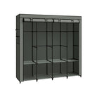 Portable wardrobe closet – hanging space and shelves – steel frame – 4 side pockets