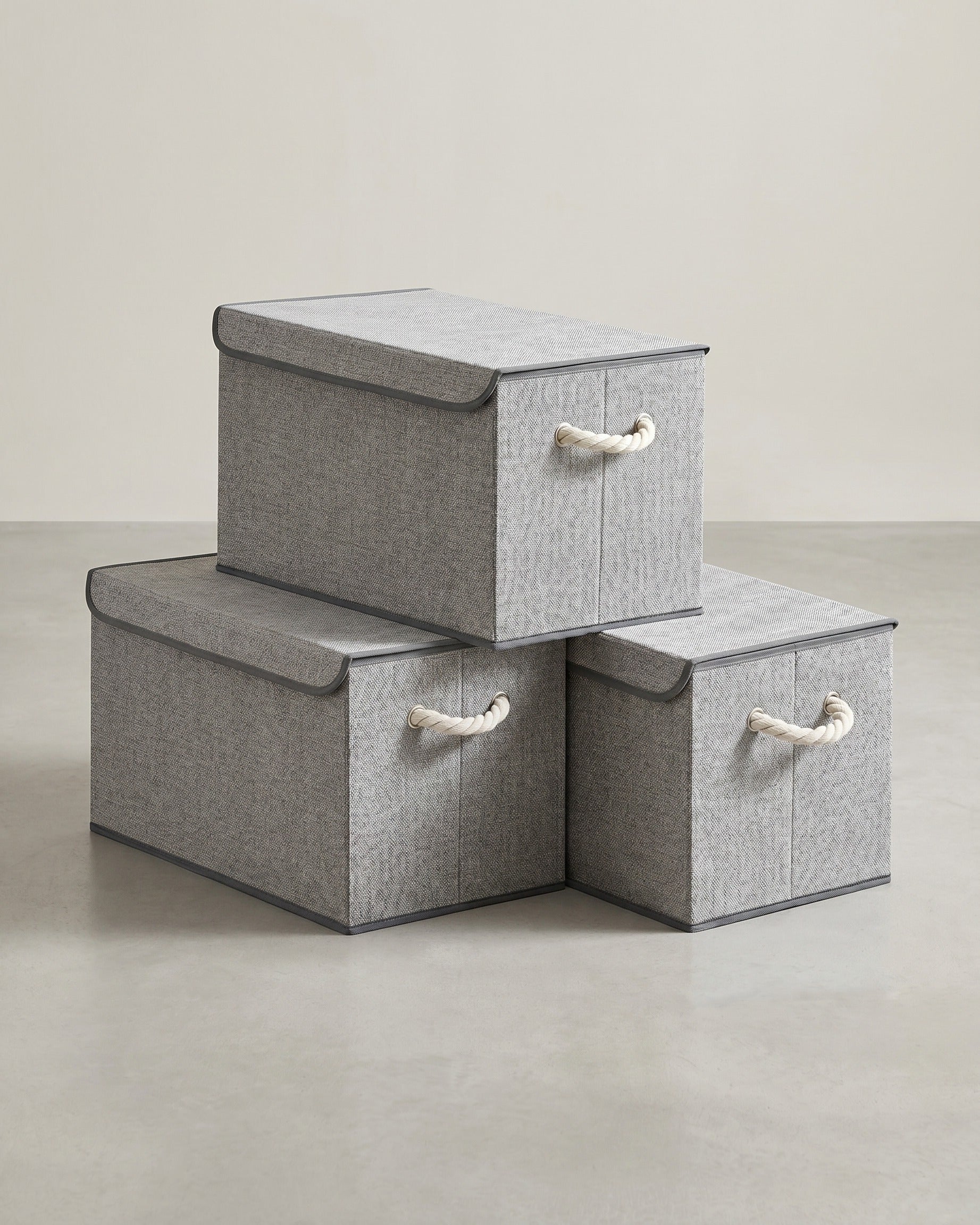 Opbergbox Set - 3-Delig Met Deksel - Voor Cube Organizer En Kledingkast