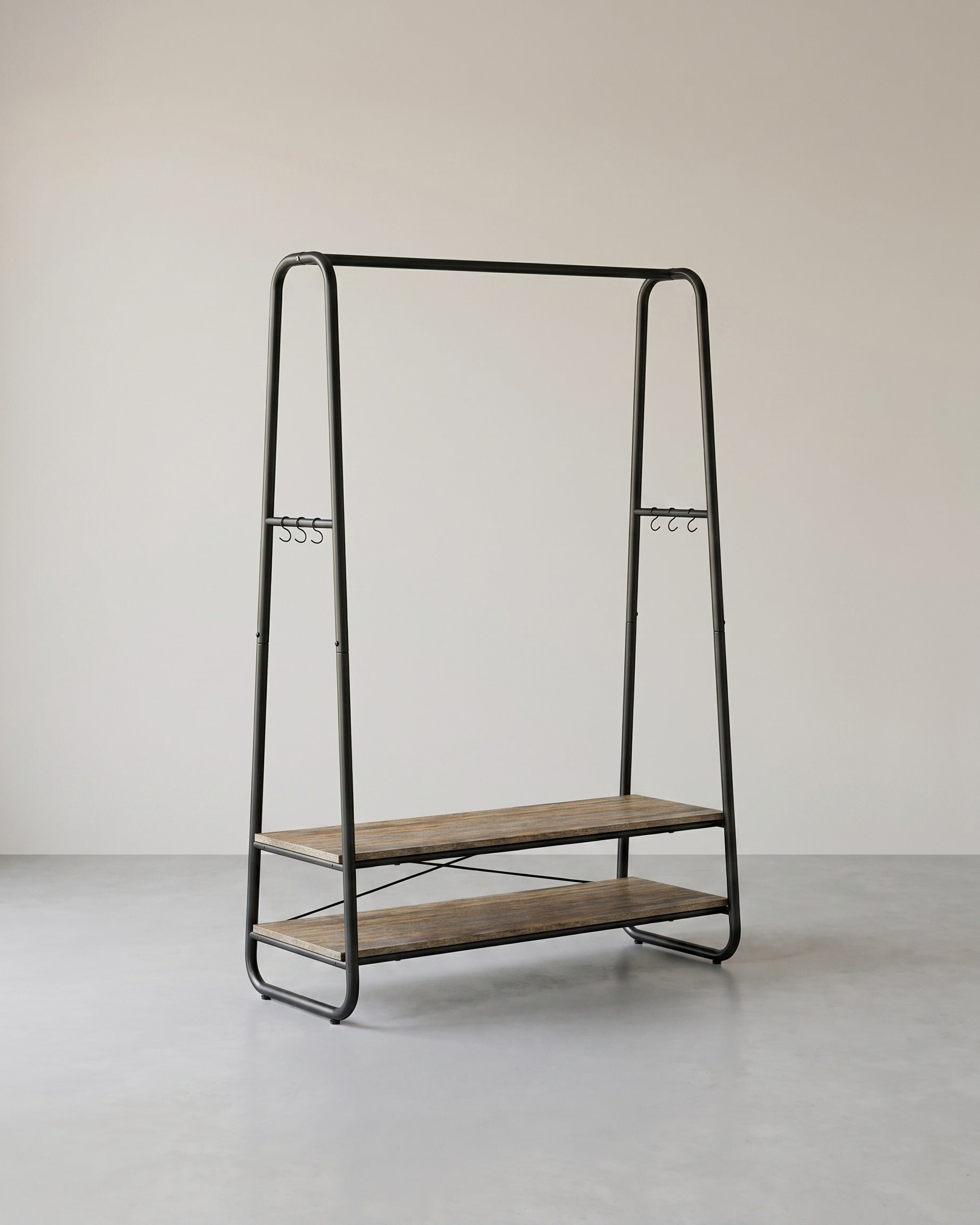 Kledingrek met Legplanken – Industrieel Design – Vrijstaand – 100 cm Breed