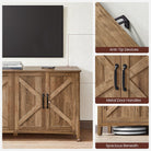 Rustic buffet cabinet, 59" sideboard, adjustable shelves, cable management