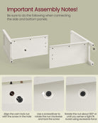 Rustic buffet cabinet, 59" sideboard, adjustable shelves, cable management