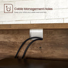 Rustic buffet cabinet, 59" sideboard, adjustable shelves, cable management