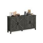 Rustic buffet cabinet, 59" sideboard, adjustable shelves, cable management