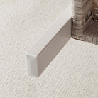 Sencillo Glass Side Table, Rattan Look, Faux Wood Frame