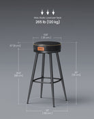 Set of 2 Swivel Bar Stools – EKHO Collection