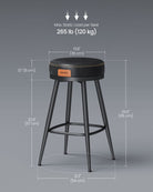 Set of 2 Swivel Bar Stools – EKHO Collection