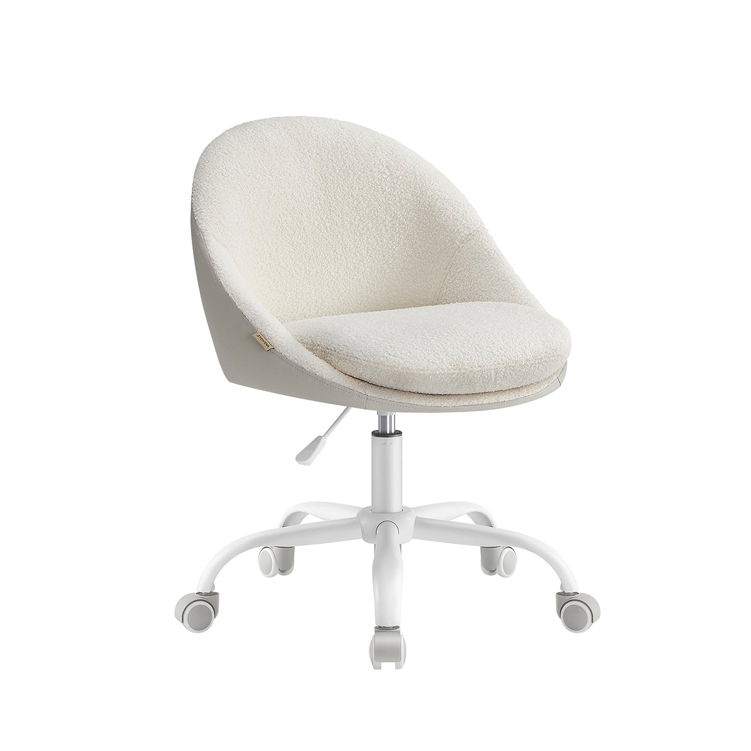 Sherpa Vanity Chair - Swivel Office Chair - Armless Design - Height Adjustable