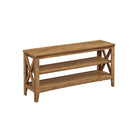 Shoe Storage Bench, 2 Tiers, Entryway Shoe Rack, Rustic Farmhouse, 31.5"/39.4"