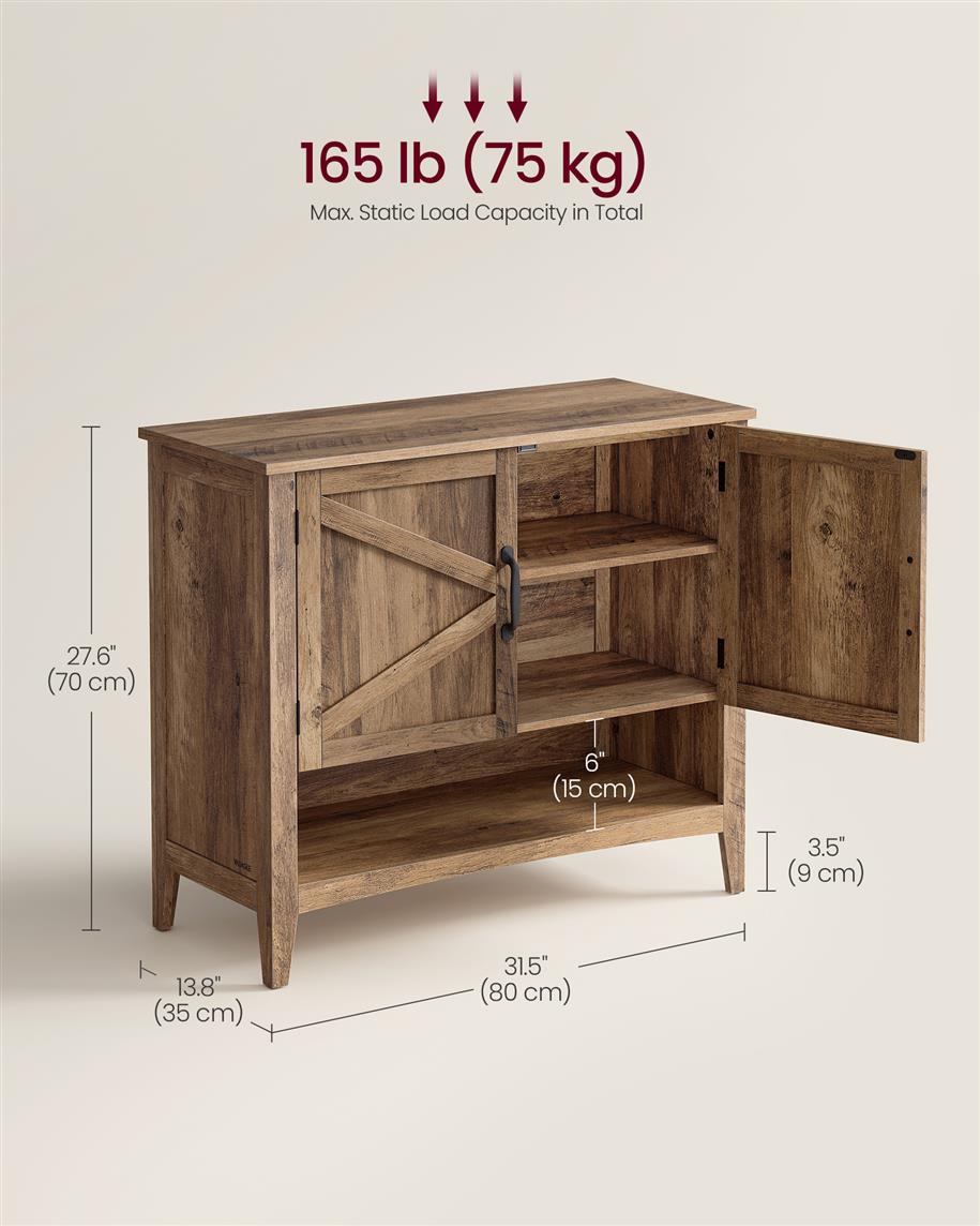 Shoe Storage Cabinet, Freestanding MDF, Open/Closed Compartments, Adjustable Shelves