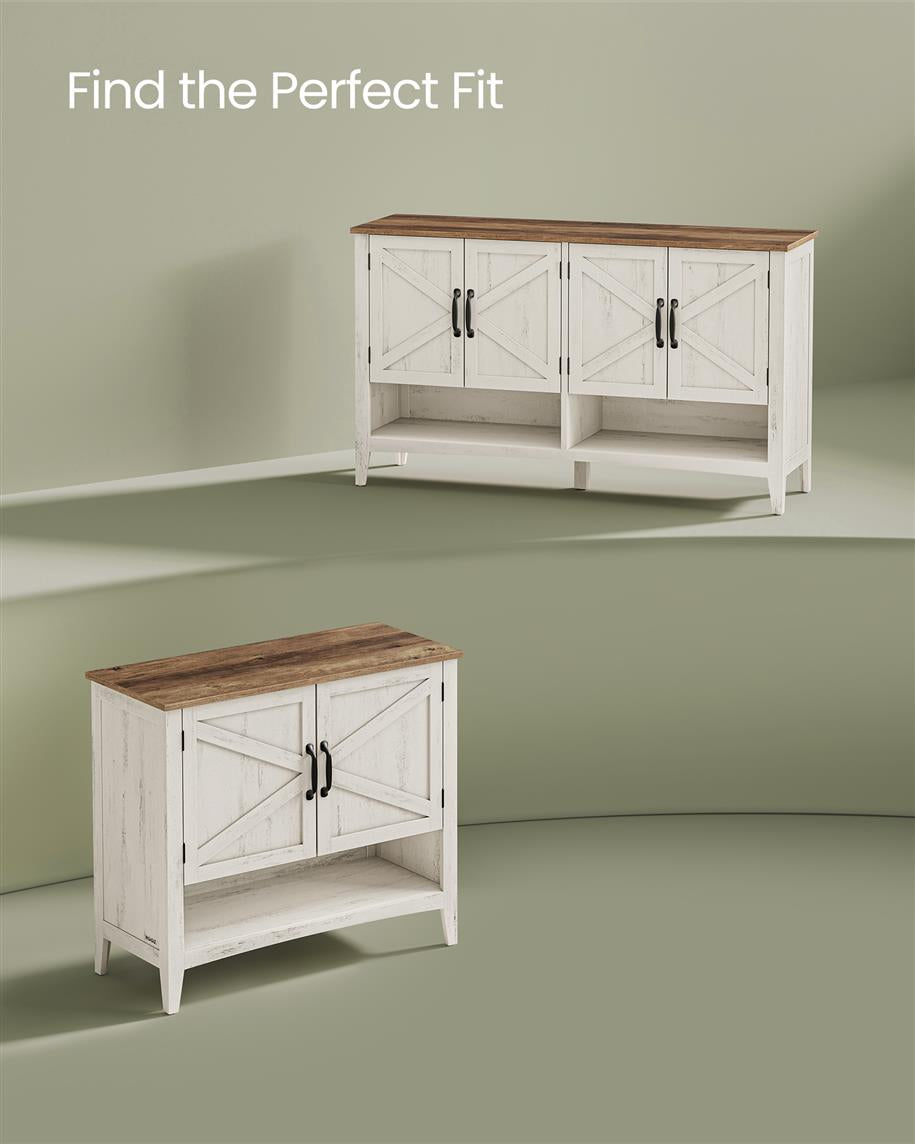 Shoe Storage Cabinet, Freestanding MDF, Open/Closed Compartments, Adjustable Shelves