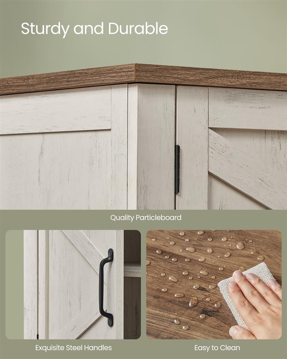 Shoe Storage Cabinet, Freestanding MDF, Open/Closed Compartments, Adjustable Shelves