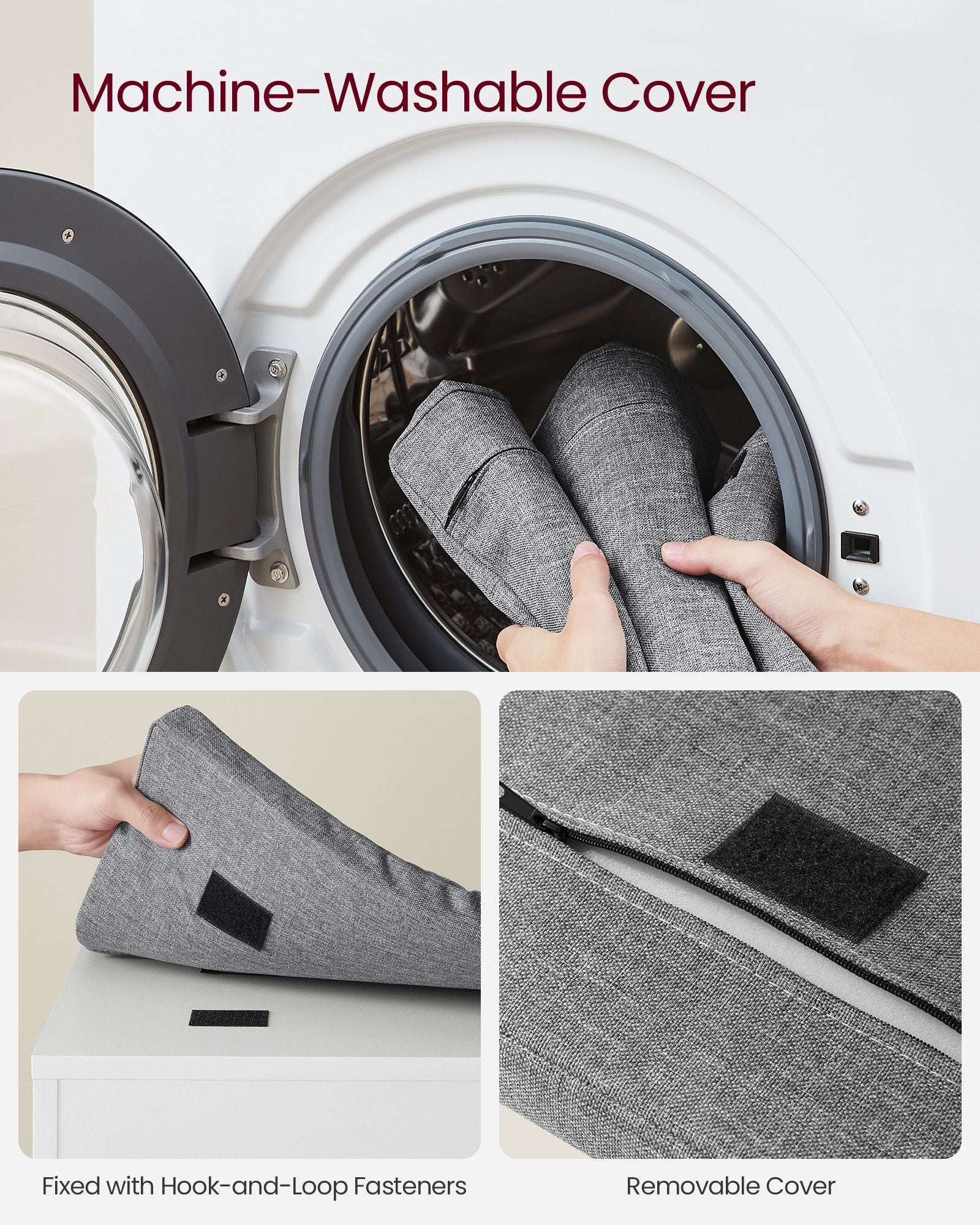 Shoe storage bench – 2 shelves – lift-top compartment – removable cushion