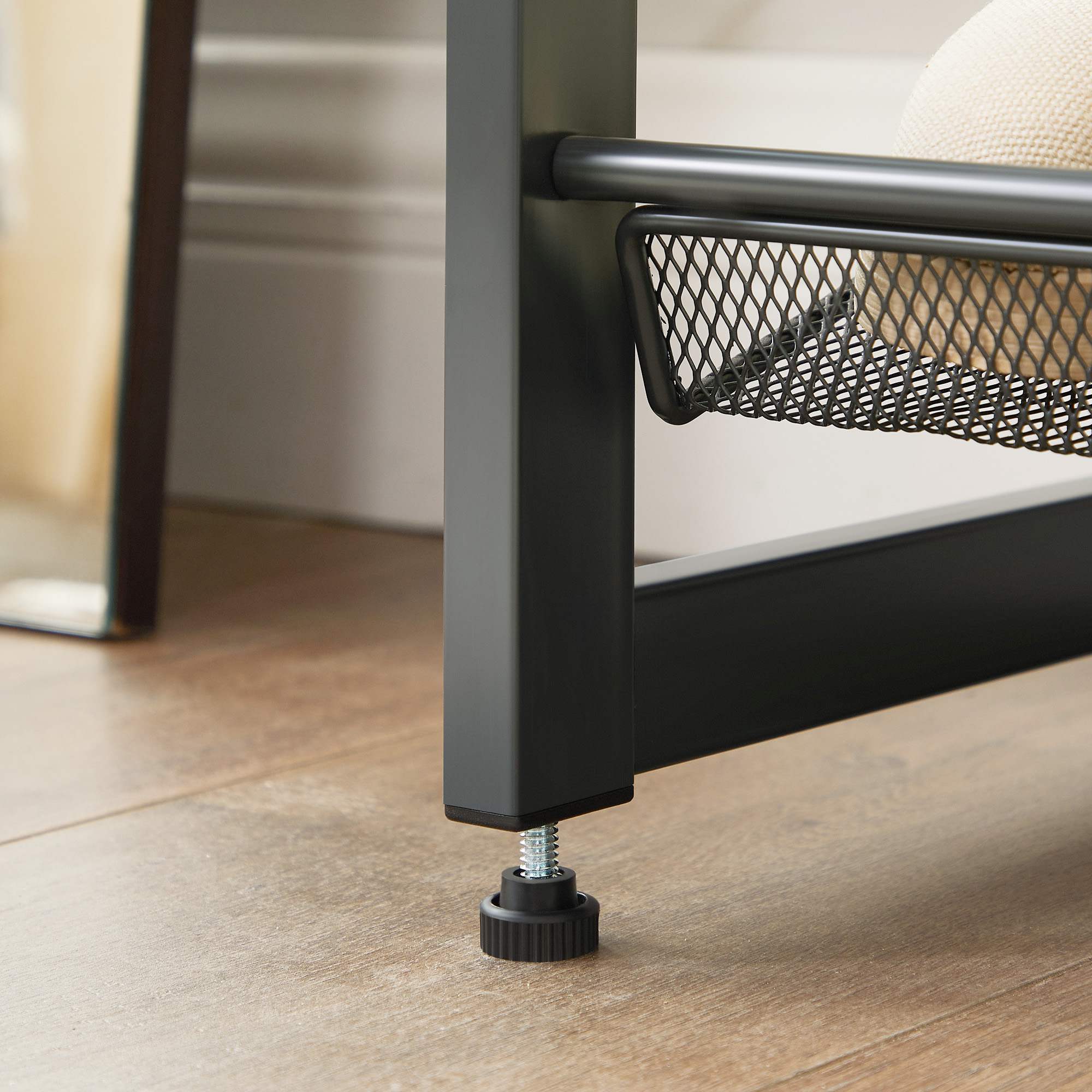 Stackable shoe rack - 6 tier - adjustable shelves - metal frame