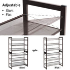 Stackable shoe rack - 6 tier - adjustable shelves - metal frame