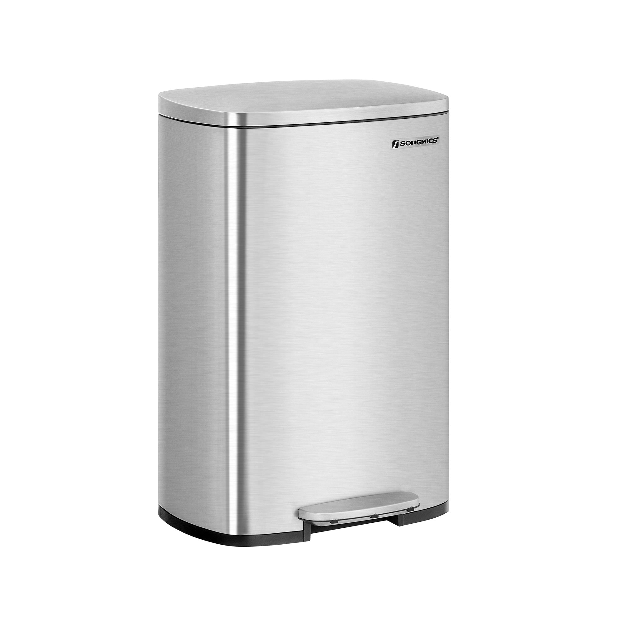 Stainless Steel Trash Can, Soft-Close, Step Pedal, 8 & 13 Gal.