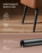 Storage Ottoman Bench, Upholstered, Hidden Compartment, PU Leather, Steel Legs