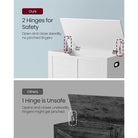 Storage chest with hinged lid – entryway trunk – large hidden compartment – 300 lb capacity