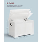 Storage chest with hinged lid – entryway trunk – large hidden compartment – 300 lb capacity