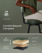 Swivel Bar Stools – Set of 2 – Faux Leather Seat with 360° Rotation – Steel Frame with Adjustable Feet – 25.6"/30" Seat Height