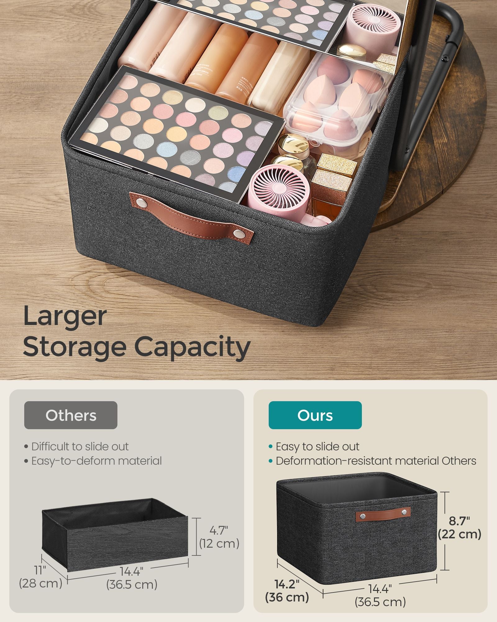 Swivel Jewelry Cabinet with Mirror - 3-in-1 Organizer - Full-Length View