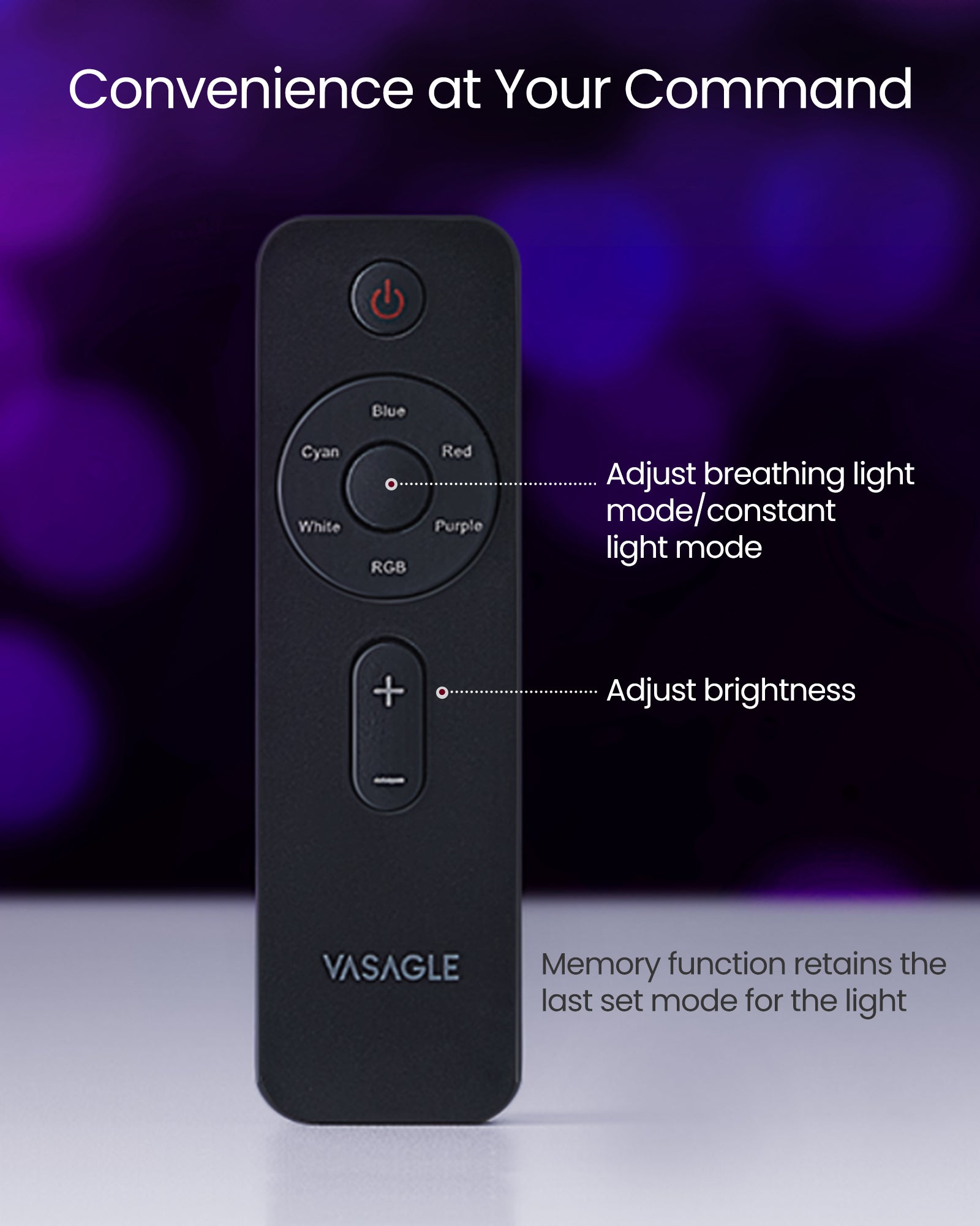 TV Stand with LED Lights, Fits up to 70", Adjustable Glass Shelves, Remote Control