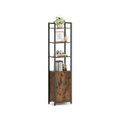 Tall Bookshelf with Cabinet – 62.8" High – Adjustable Shelves – Narrow or Wide Variants – Bookcase