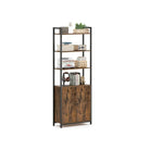 Tall Bookshelf with Cabinet – 62.8" High – Adjustable Shelves – Narrow or Wide Variants – Bookcase