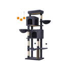 Tall Cat Tree Tower, 69", Multi-Level, Hammock, Caves, Sisal Posts, Plush