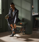 Upholstered Shoe Bench – EKHO Collection – 3-Tier Storage – Padded Seat – Steel Frame