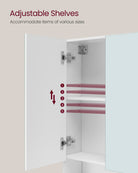 Wall-Mounted Bathroom Mirror Cabinet – Open & Closed Storage – 2 Sizes Available